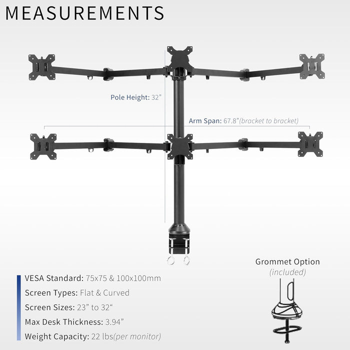 XOTIC PC 6 Screen Free-Standing Mount