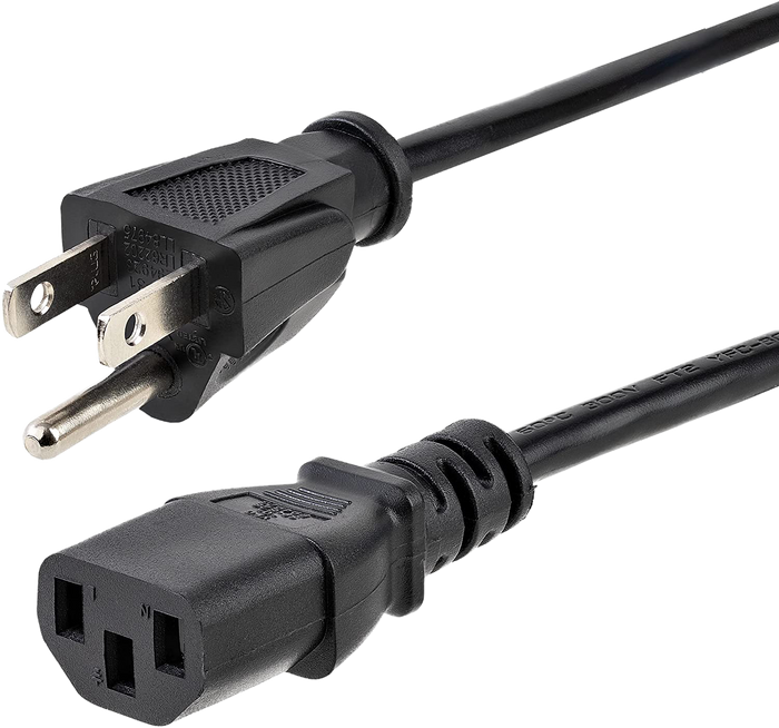 XOTIC PC Desktop Power Cable 3 Pin Connector Universal Power Cord