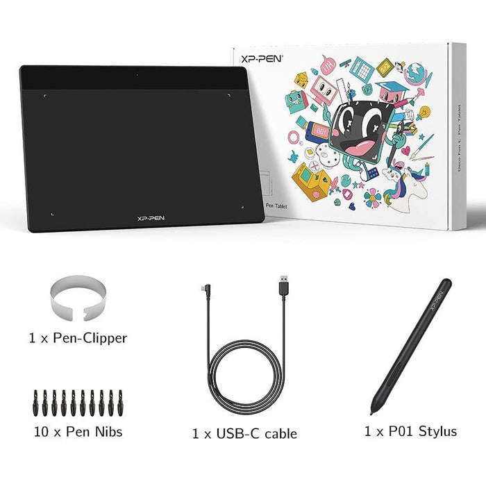 XP-Pen Deco Fun L 10x6 Inches Graphic Tablet - Black - PakByte Computers